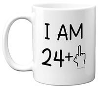 25th Birthday Gifts for Women and Men, Rude Novelty Mug Middle Finger