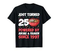 25th Birthday Kawaii Anime Ramen 25 Years Old Men Women T-Shirt
