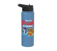 25th Birthday Pirate Shark Treasure Chest Party 25 Years Old Stainless Steel Insulated Water Bottle