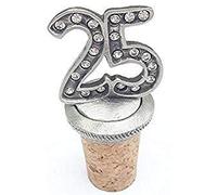 25th Birthday / Silver Anniversary bottle stopper, great gift idea
