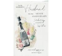 “25th Silver Wedding Anniversary Card for Husband - Romantic Greeting Card, Sentimental Keepsake, Celebrating 25 Years of Marriage, Love & Happiness”