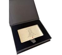 25th Silver Wedding Anniversary Metal Wallet Card Without Heart Cut Out | I've Loved You For Sentimental Message, In Gift Box