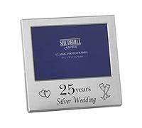 25th Silver Wedding Anniversary Photo Frame. 13 x 14cm