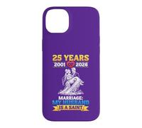25th Wedding Anniversary 2001 To 2026 My Husband Is A Saint Case for iPhone 14 Plus