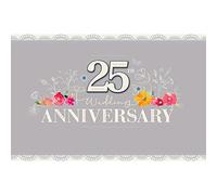 25th Wedding Anniversary Card - Silver Wedding Anniversary Card - Anniversary Card 25th - Anniversary Card for Her - Gift Card for Her - Gift Card for Him - 25th Wedding Anniversary