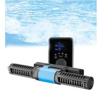 25W Aquarium Wave Maker, Magnetic DC 24V Aquarium Powerhead, with LED Display Controller and 4 Levels of Adjustment Cross Flow Pump, for Freshwater, Marine Reef Aquariums