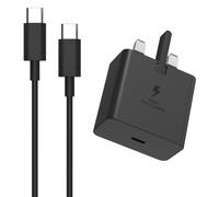 25W Fast Charger USB C Plug UK Compatible with Samsung Galaxy S25 S24 Ultra S23 S22 S21 FE S20 A05S A12 A13 A14 A15 A16 A20E A33 A34 A35 A52 A55 Charger With 2M Cable Cable USB C to Type C