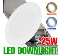 25W LED Ceiling Lamp Recessed Round Downlight 220V Indoor Spotlight Warm/Cold White Lighting For Home Living Room 5W 10W 15W 20W
