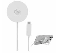 25W Magnetic Wireless Charger :Qi2.2 Qi2 Compatible with MagSafe Fast Charger for iPhone 18 Pro Max Duo Air 17e 17 16 15 14 Samsung Galaxy S26 S25 Google Pixel 11 10 & AirPods, With Kickstand (White)