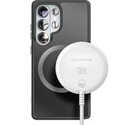 25W Qi2.2 Certified Magnetic Wireless Charger, Compatible with MagSafe Fast-Charging Pad for iPhone and Android Phones, USB-C Braided Cable (6FT) White