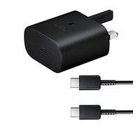 25W Samsung Fast Charger Plug With 1.2M USB C Cable Compatible with Galaxy Smartphones and Other USB Type C Devices, 3A adapter plug. Super Fast Charge/Charging