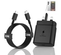 25W Samsung Phone Fast Charger Plug With 3M USB C Cable Compatible with Samsung Galaxy S25 S24 Ultra/S23/S22/S21 FE/S20/A16/A15/A14/A13/A12/A32/A33/A34/A35/A52/A53/A54/A55/A05S/A20E