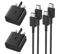 25W Samung Super Fast Charger,2 Pack USB C Plug and USB C to C Cable 2M Compatible With Samsung Galaxy S24/S23/S23 Ultra/S22/S22 Ultra/S21/S21 Ultra/S20/A34/A33/A73/A72/A71/A52,USB Type C Plug UK Wall