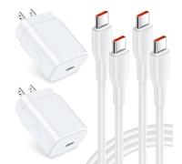 25W Super Fast Charger Box Type C Fast Charging Block for Google Pixel 7a 7pro 6a 6 6pro 5 4a 3, USB C Plug+6FT USB C to C Cable for Samsung Galaxy A54 5G A14 A13 A53 Z Flip 5 S23 S22 S21 S20 Ultra/FE