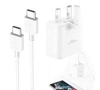 25W Super Fast Charger for Samsung 2M USB C UK Plug Cable USB C to Type C Compatible with iPhone 16 15 Pro Max Samsung Galaxy S25 S24 S23 Ultra S22 S21 FE S20 Z Fold5 Z Flip5 A54 A53 A33 A14 A13