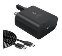25W Super Fast Charger for Samsung, USB C Plug and 2M Type C Charging Lead, Compatible with Galaxy S24 S23Ultra S22 S21 S20/ S9/S8/S7/S6/A33 A34 A35 A53 5G A52S A54 A55 A16 A15 A14 A13 A12 A20E A05S
