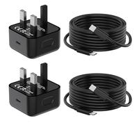 25W Super Fast Charger Type C, 2 Pack 25W USB C Wall Charger Fast Charging with 2M Type C Charger Charging Cable Cord Compatible for iPhone 17 16 15 Pro Max, Galaxy S25/S25+/S25 Ultra/S24/S23/S22/S21
