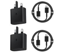 25W USB C Charger for Samsung, 2 Pack 25W PPS Wall Fast Charger with 1M Type C Fast Charging Cable Adaptor Compatible with Galaxy S26/S25 Ultra/S24/S23/S22/S21/A56/A55/A36/A17/A16/Note 20/10