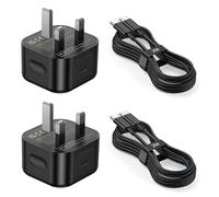 25W USB C Charger for Samsung 2 Pack Super Fast Charging with 2M USB C Cable Compatible for Samsung Galaxy S25/S24S23/S22 Ultra/FE 5G, Z Flip 3/Z Fold 3, Note 20/10 Series (UK Wall Plug)