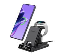 25W USB C Fast Charging Station for Samsung Galaxy S25/S24/Z Flip 7/Z Fold 7/A54/A35/USB C Buds, 3-in-1 Foldable Charger Stand for Samsung Galaxy Watch 8/8 Classic/7/Ultra/FE/6/5/4, SwanScout 701S