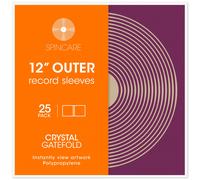 25x 12 Inch GATEFOLD Outer Vinyl Record Sleeves | CRYSTAL Clear Covers Fit Single & Double Gatefold Albums | Acid-Free Protective Plastic Sleeves |