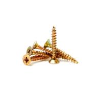25x 6.0 x 50mm Multi-Purpose Single Thread Wood Screws Zinc Yellow Passivated Countersunk Wood Screws Ideal for Woodworking DIY and Construction Projects
