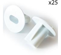 25x 8mm White Twin Shotgun Cable Bushes Through Wall Cover RG6 Coax Hole Tidy