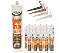 25 x White WP70 Silicone Sealant Low Modulus Builders External Windows Doors Upvc Wood