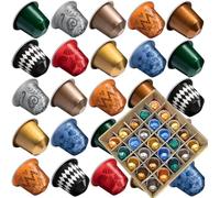 25x Coffee Capsules Compatible with Nespresso Original Machines - MILD Flavour Selection Gift Set in Storage Box with Free Sweet Treats