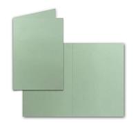 25x folding cards DIN A6, Eucalyptus (Green) - 10.5 x 14.8 cm - Blank double cards for invitations, greeting cards