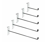 25x Grid Mesh Euro Hooks Single Prong Shop Display (6 inch)