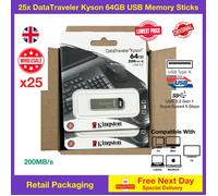 25x Kingston DataTraveler Kyson 64GB Memory Stick, USB 3, USB-A, Wholesale, Bulk