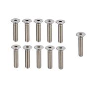 25x M4 x 16mm A2 Stainless Steel Countersunk Bolts, Precision CSK Allen Key Socket Screws, Flat Head Countersunk Screw, Full Thread, Ideal for Metal Fabrication, Woodworking, and Assembly Projects