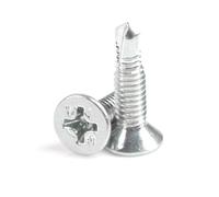 25x Self-Drill Phillips PVC-u Countersunk Screws for Fitting Hardware to Frames - M4.0 x 16mm