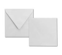 25x square envelopes bright white (white) - 100 g m² - 15 x 15 cm - Ideal for greeting cards and invitation cards - Brand: