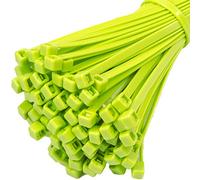25x Strong Fluorescent Green Cable Ties (300mm x 4.8mm)