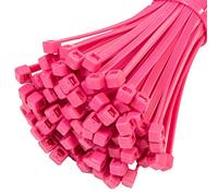 25x Strong Fluorescent Pink Cable Ties (200mm x 4.8mm)