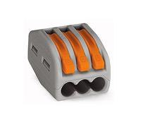 25x WAGO 222-413 Classic Connection Clamp with Levers - Lever Clamp - SOCKET, 3 TERMINAL