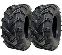 25x10.00-12 ATV Quad Tyres 6ply Wanda P377 E-Marked Road Legal 50J (Set of 2)
