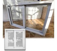 25x16in White Basement WindowHorizontal Sliding Window for Indoor/OutdoorF Mount DesignIncludes Tempered s & SnEnergyEfficient