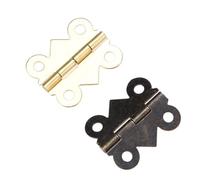 25x20mm Mini Door Hinge Cabinet Jewellery Box Decorative Hinges Furniture Hardware with 100Pcs(Metallic)