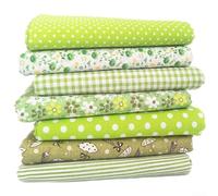 25x25cm Cotton Fabric Pieces for Handmade Projects Including Quilting Sewing Patchwork and Creative Home Decor Uses (Green)