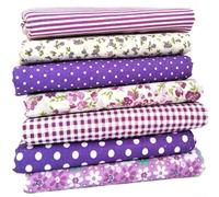 25x25cm Cotton Fabric Pieces for Handmade Projects Including Quilting Sewing Patchwork and Creative Home Decor Uses (Purple)