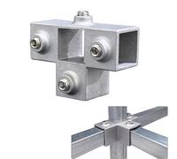 25X25mm Aluminum Alloy 3 Way Elbow Pipe Fitting for Furniture Framing and Storage Racks Easy Install Square Pipe Fixed Joint Storage Rack Connector