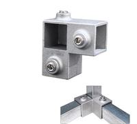 25X25mm Aluminum Alloy Joint Square Tube, 25x25 3ways | 25X25mm Square Tube, Fixed Joint, Storage Rack Connector, Furniture Framing,