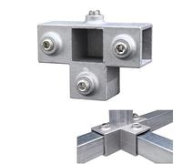 25X25mm Aluminum Alloy Joint Square Tube, 25x25 4ways B | 25X25mm Square Tube, Fixed Joint, Storage Rack Connector, Furniture Framing,