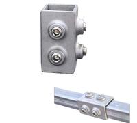 25X25mm Aluminum Alloy Joint Square Tube, 25x25 Straight | 25X25mm Square Tube, Fixed Joint, Storage Rack Connector, Furniture Framing,