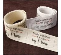 25X50mm Custom Sewing Labels Personalized Sew On,Clothing Tags,Sewing Labels,Custom Name Design Handmade Business Text Logo Personalized Soft Satin Ribbon Fabric Label