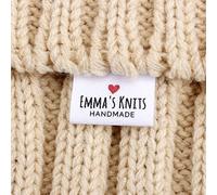 25x50mm Sew On Name Labels for Clothes Personalised, Custom Sewing Label, Logo Or Text - Fold Tags, Personalized Brand, Printing Labels, Personalised School Labels for Clothes.
