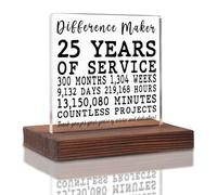 25Years Employee Loyalty Gift Idea Thank You Appreciation for 25Years of Service Employee Service Recognition Award Plaque,Acrylic Decoration Signs & Plaques SOK71